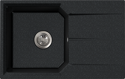 Мойка гранит FOSTO КМ 78-49 (обсидиан 420) с сифоном
