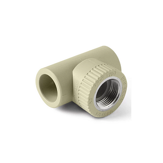 Тройник 25*3/4"вн.рез. серый (10/80) ПРО АКВА (PA24014РG)