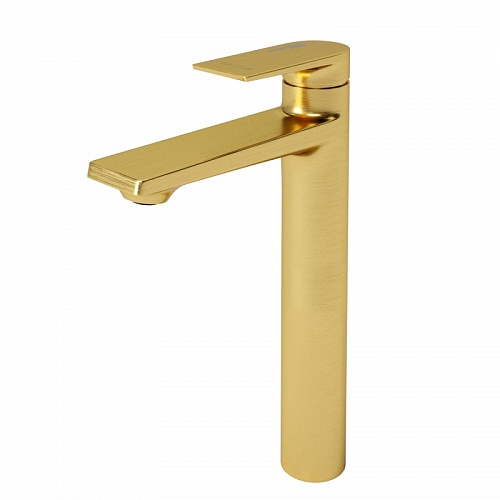 Смеситель д/умывальника "Aisch" (5503Н)  высокий золото  WasserKraft