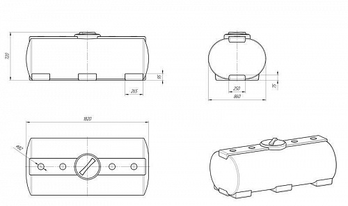 Емкость ЭВГ-750 (ВxШxД: 680x820x1850)