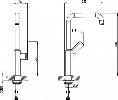 Смеситель для кухни, Slide, IDDIS, SLIBG00i05