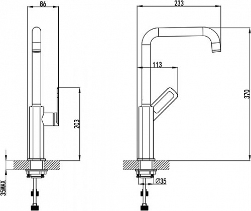 Смеситель для кухни, Slide, IDDIS, SLIBG00i05