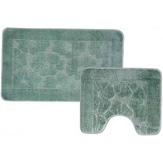 Набор ковриков (2предмета) "SILVER" 60х100см (11 мм) св зеленый 00243