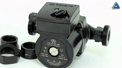 Насос цирк. AC 254-130 DN25, PN10, Qmax=3.5м3/ч, Hmax=4м, Tmax=110°С, 220В, 3-скор. (5254) Aquario