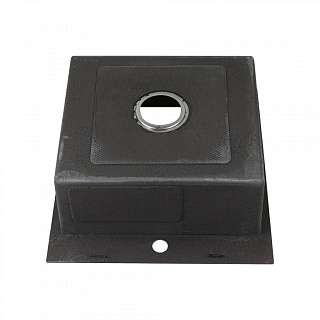 Мойка нерж врезная  FABIA PROFI 50х50 (3,0х1,0 220) ГРАФИТ ДИЗАЙН с отверстием (сифон+корзина+коврик) 505033G