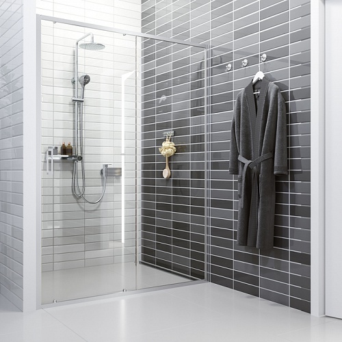 Душевая дверь, глянцевый ал. проф., 130х195, Zodiac, IDDIS, ZOD6CS3i69