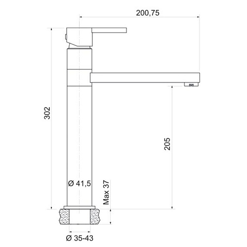 Смеситель д/кухни ETA картридж d35 3508L гайка  ARGO 34142 снят с производства