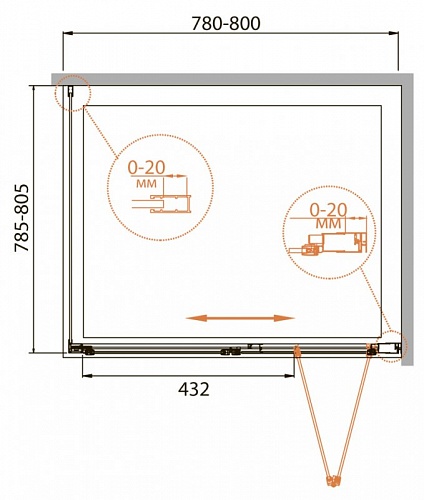 ДУШЕВОЙ УГОЛОК CEZARES RELAX-AS-1 80-C-Bi-IV