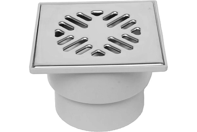 Трап ТП-104Р Ду100 верт. решетка сталь, гидро, сухой, механ затвор. 1.5 т.