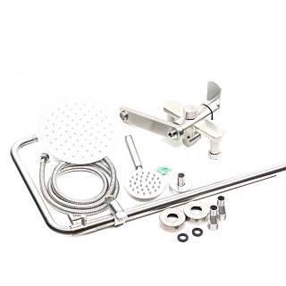 Душ.система MELANA STELLO нерж. с изливом сатин (F610307)