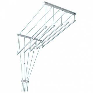 Сушилка потолочно-настенная Лиана-5  1,5м  белая