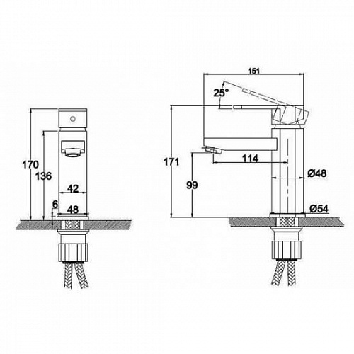 Смес д/раковины Kaiser Sonat (34011)