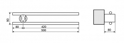 Полотенцесушитель "Smart DRY" R2 500х90 П2 КРУГ  TERMINUS