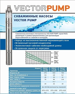   VectorPump Helix 3" 1,2-50(30/110)(,750, Hm 110,Qm 32/, .30, 1")  106237