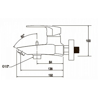 Смес д/ванны к/н Kaiser Guss ф35 (68022)