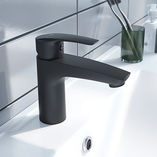 Смеситель для умывальника, черный, Ray, IDDIS, RAYBL00i01