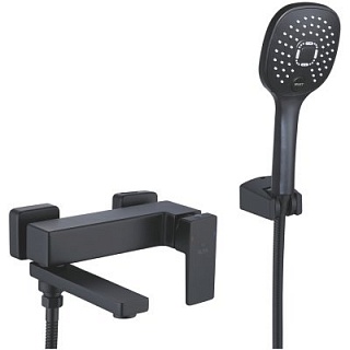 Смеситель д/ванны к/н  ROSE черный R2802H