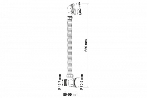 Слив-перелив для ванны, темная бронза,WasserKRAFT A055 