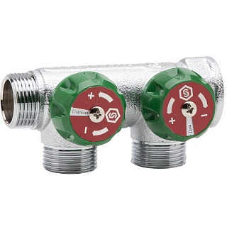 Коллектор регулирующий 3/4", 2 отвода 3/4"EK (SMB-6850-343402) STOUT
