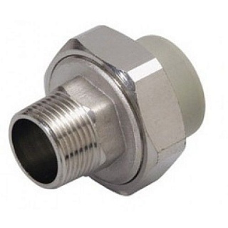 Переход 40*5/4"нар.рез.(под ключ) серый (5/20) ПРО АКВА (PA23520PG)