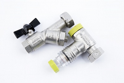 Кранофильтрогидромат с обратным клапаном для подкл. счётчика, 1/2", 25 бар, 400 мкм, t-150*C ВЫГОДА