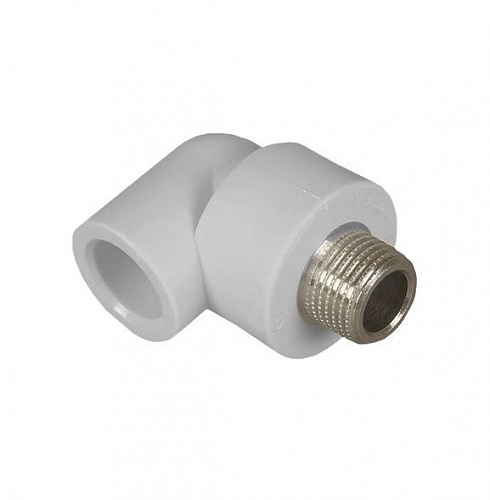 Колено  20*3/4"нар.рез. белый (75) ФД-plast