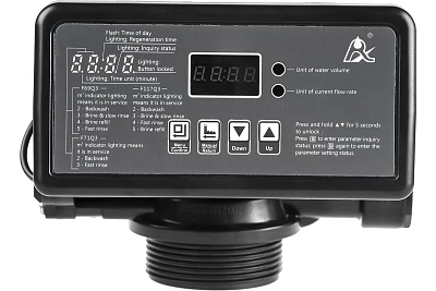 Клапан Runxin TMF117Q3 автоматический, умягчение по расходу, до 2 м3/ч, 3/4" (4736 , 36568)