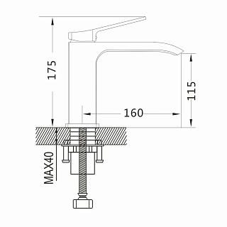 Смеситель д/раковины SHEVANIK белый мат. S4101C