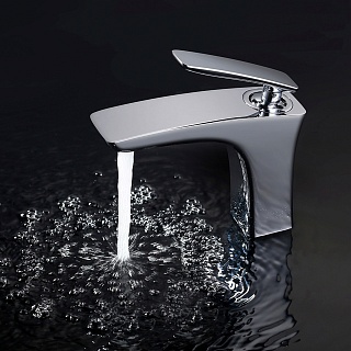 Смеситель д/умывальника "BELLARIO" (6806С)  35 мм.  моно хром LEMARK