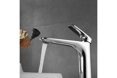 Смеситель д/раковины SHEVANIK высокий хром S8511