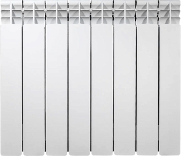 Радиатор бимет. VIENA 8 секций нижнее подключение 3/4" Левое RB 100-500-1.6 (178 Вт) 