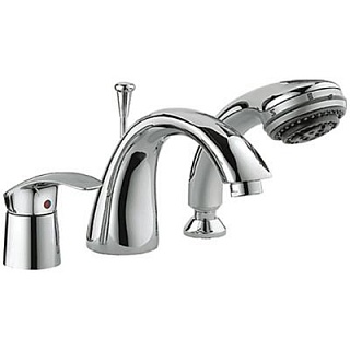 Смеситель врезной на борт ванны 3 отверстия Haiba HB1121 хром (латунь)