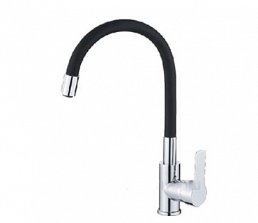 Смеситель д/кухни Haiba HB73548-7 черный/хром