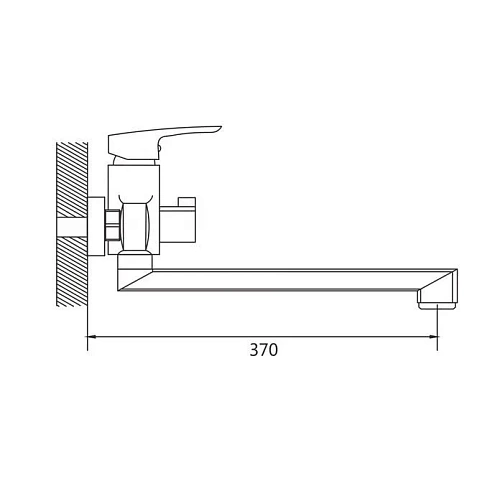 Смеситель д/ванны SHEVANIK оружейная сталь S8522T