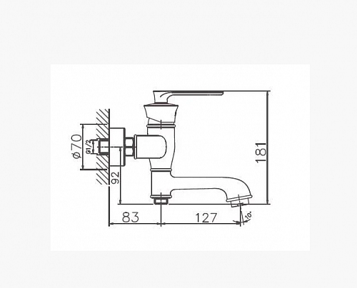 Смеситель д/ванны Haiba HB60181-7 черный