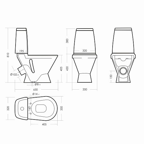 Унитаз-компакт "Кама" (эконом/стандарт) в комплекте(Самара) 