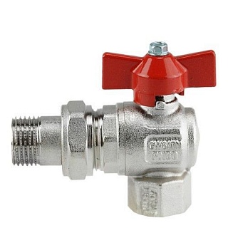 298  Кран шар. 3/4" с нак. гайкой угловой (6/78) Itap