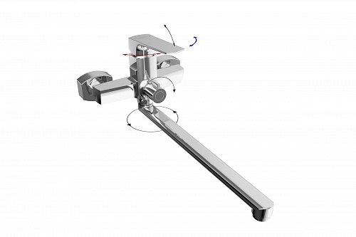 Смеситель д/ванны "Sendai" (SEN-1015) длинный излив TOKITO