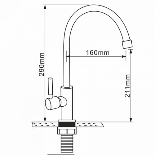 Смес. моно  MELANA нерж. (6113)