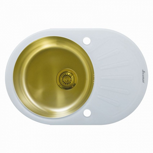 Кухонная мойка Seaman Eco Glass SMG-730W Gold (PVD)