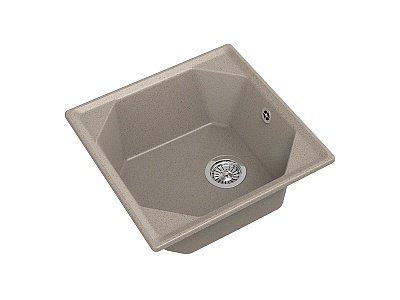 Мойка комп. GRANFEST UNIQUE GF-U-500 (500х500) песочный с сифоном