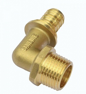 Угольник 20-1/2R н/р латунный Sanline (35603)