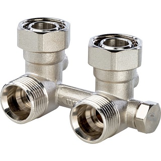 Узел нижнего подключения Н-образный угловой 3/4 для однотрубной системы,  (SVH-0003-000020) STOUT