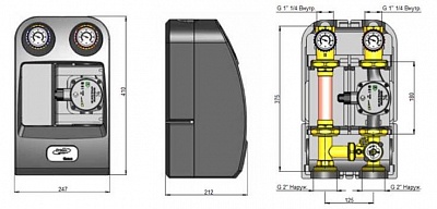     3- . .. 1 1/4"   Grundfos UPSO 32-65 (SDG-0007-003202) STOUT