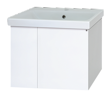 Комплект мебели 60 "Лира-60" подвес. 2 дв. белая эмаль MISTY (ум.MODUO-60) СНЯТО С ПРОИЗВОДСТВА