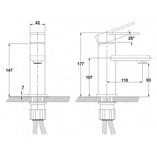 Смес д/раковины Kaiser Arena (33011)
