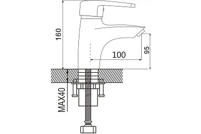 Смеситель д/раковины SHEVANIK хром S5101