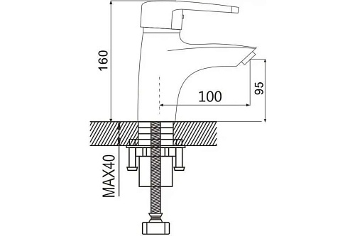 Смеситель д/раковины SHEVANIK хром S5101