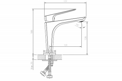 Смеситель д/умывальника "Sendai" (SEN-1011) TOKITO