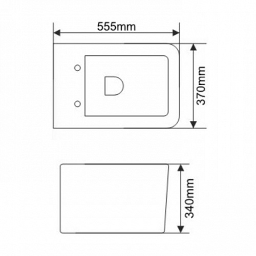 Унитаз подвесной MLN-B2344 белый MELANA 